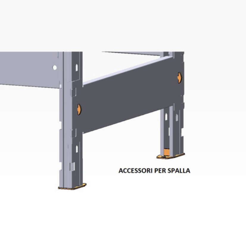 Set 6 ganci sicurezza, 2 piedi e 1 fissatore a muro – KOMPOS