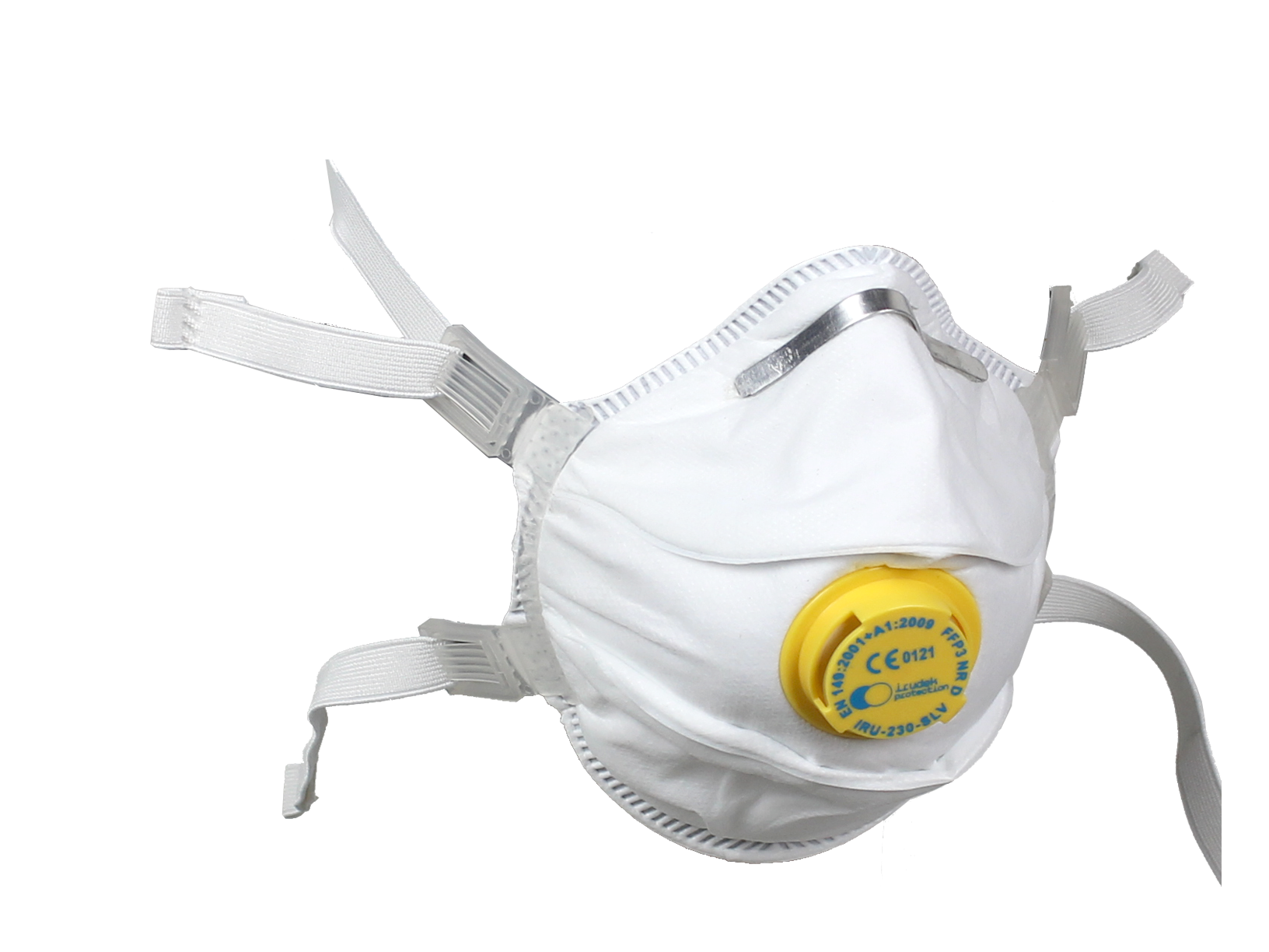 Mascherina a conchiglia con valvola FFP3 - IRU 230 SLV - confezione 5 pezzi