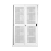 Armadio con porte a reti metalliche - 4/8 ripiani spostabili - bordi arrotondati - ante microforate