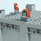 Kit ruote per Contenitore 1089C - 2 fisse 2 girevoli - diam. 150 mm