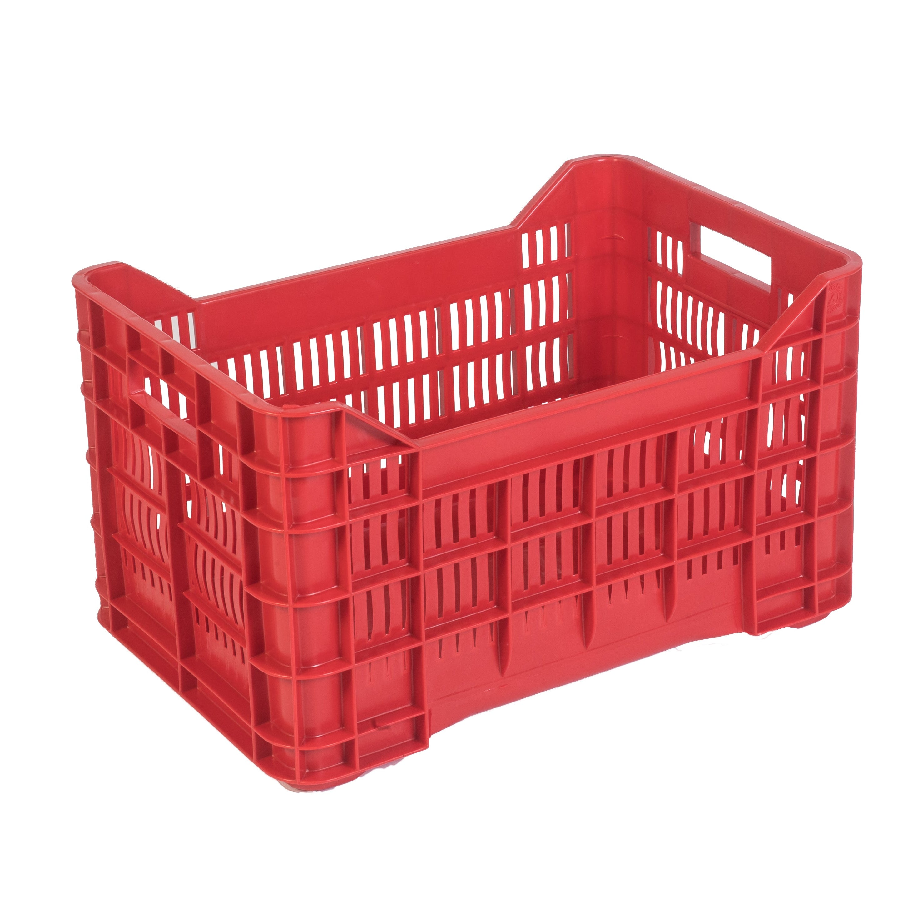 Cassa ortofrutta in plastica 40 litri 53x36x31 cm per settore alimentare pareti forate