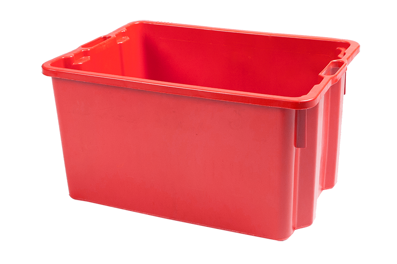 Rechteckige geschlossene Box S+I aus Kunststoff 40 Liter 63x44x33 cm
