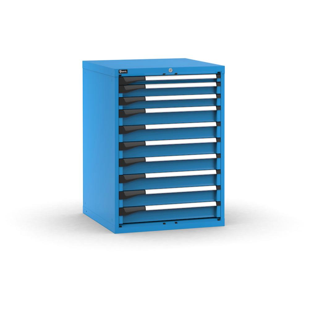 M33A100C010DF04, Cassettiera porta attrezzi con 10 cassetti, L714 x P726 x H1000 mm