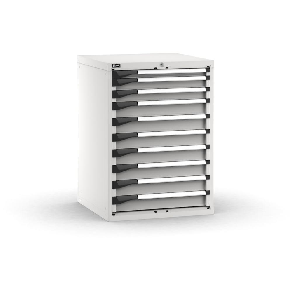 M33A100C010DF04, Cassettiera porta attrezzi con 10 cassetti, L714 x P726 x H1000 mm