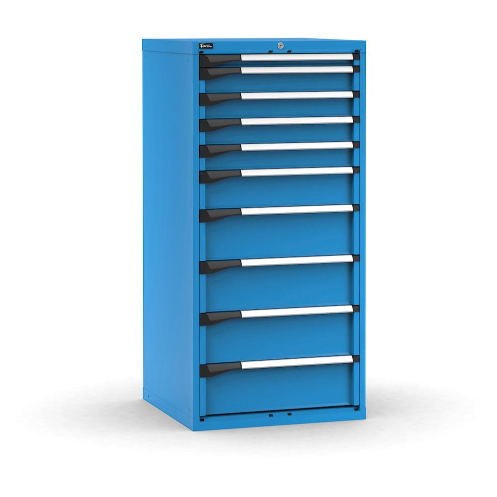 M33A150C010LZ04, Cassettiera porta attrezzi con 10 cassetti, L714 x P726 x H1500 mm