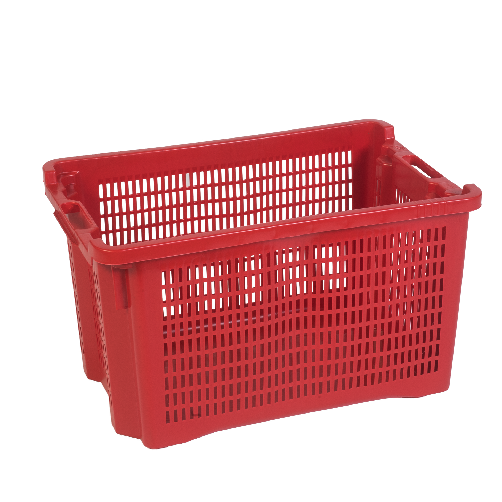 Cassa rettangolare in plastica 40 litri 53x36x31 cm pareti forate