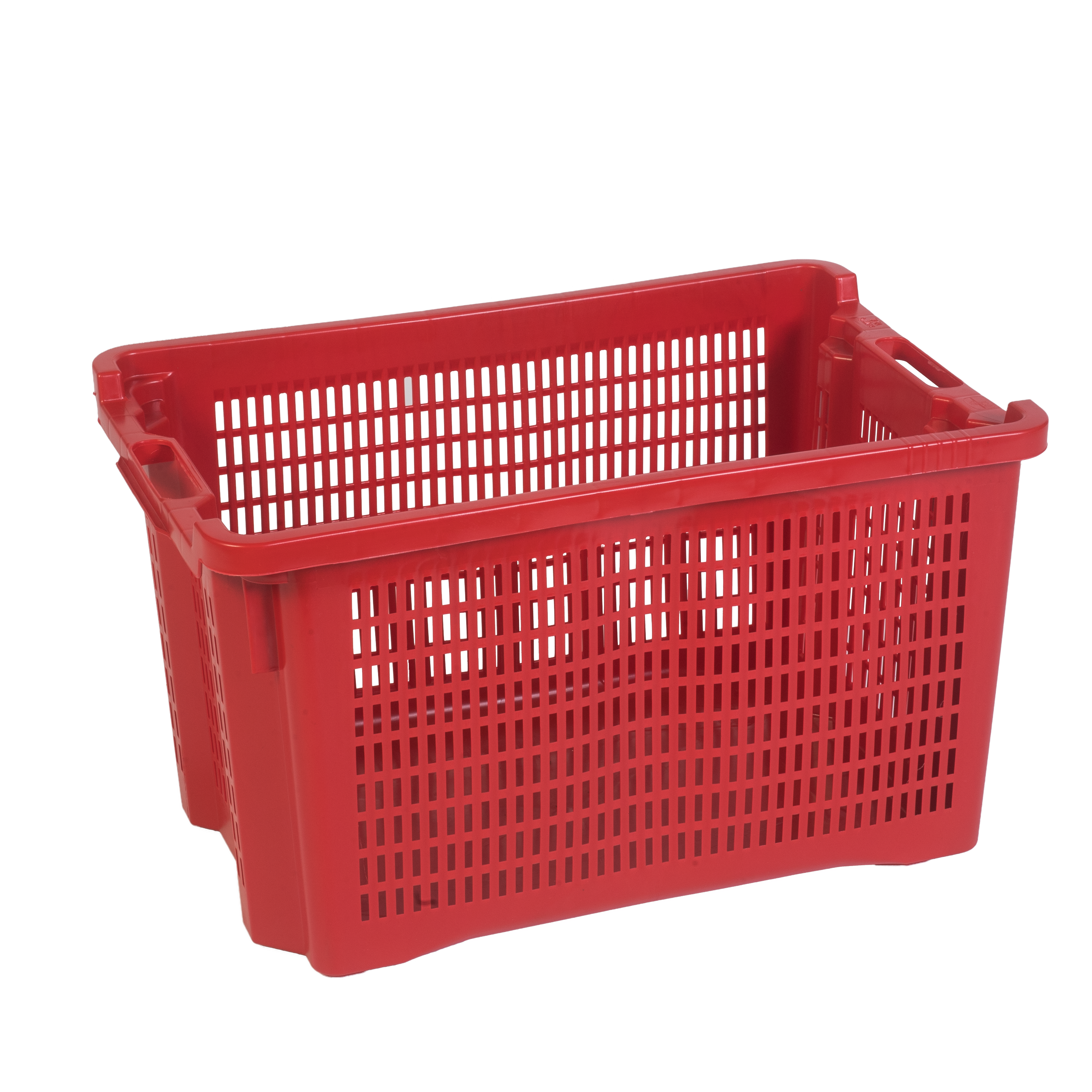 Cassa rettangolare in plastica 40 litri 53x36x31 cm pareti forate