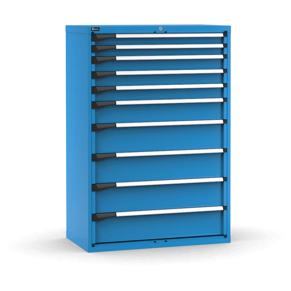 M52A150C010FN04, Cassettiera porta attrezzi con 10 cassetti, L1020 x P573 x H1500 mm