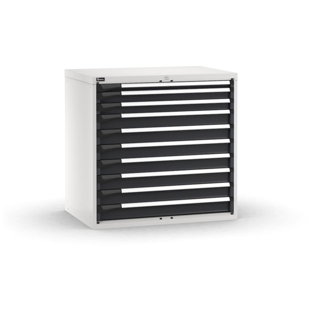 M53A100C010DF04, Cassettiera porta attrezzi con 10 cassetti, L1020 x P726 x H1000 mm