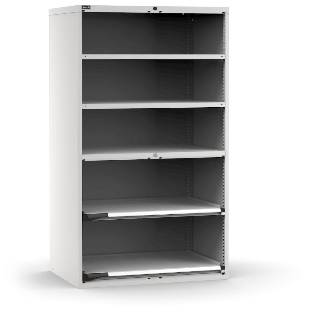 M53A200C010SV04, Armadio con 2 piani forati e 2 piani estraibili, L1020 x P726 x H2000 mm