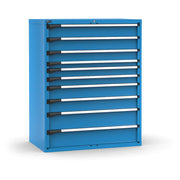 M63A150C010MC04, Cassettiera con 10 cassetti ad estrazione telescopica, L1190 x P726 x H1500 mm