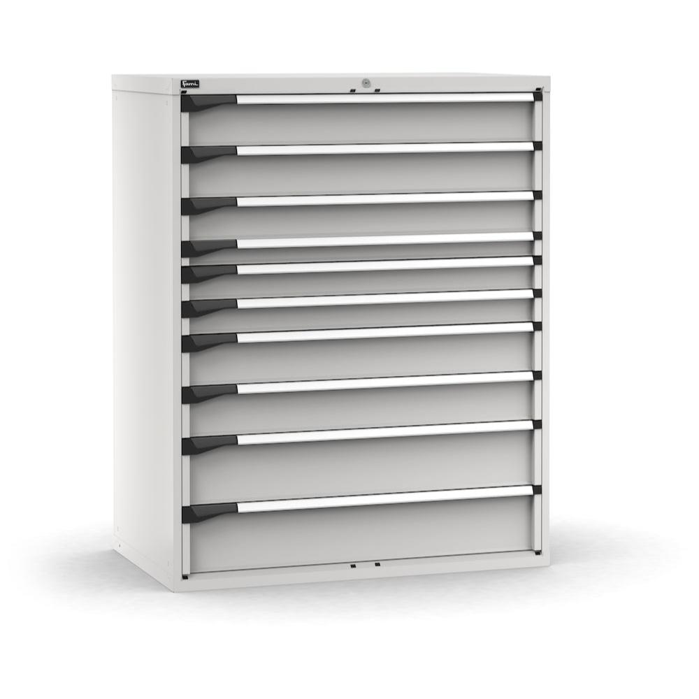 M63A150C010MC04, Cassettiera con 10 cassetti ad estrazione telescopica, L1190 x P726 x H1500 mm