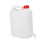 Canestro in plastica bianca con rubinetto e tappo rosso 10L