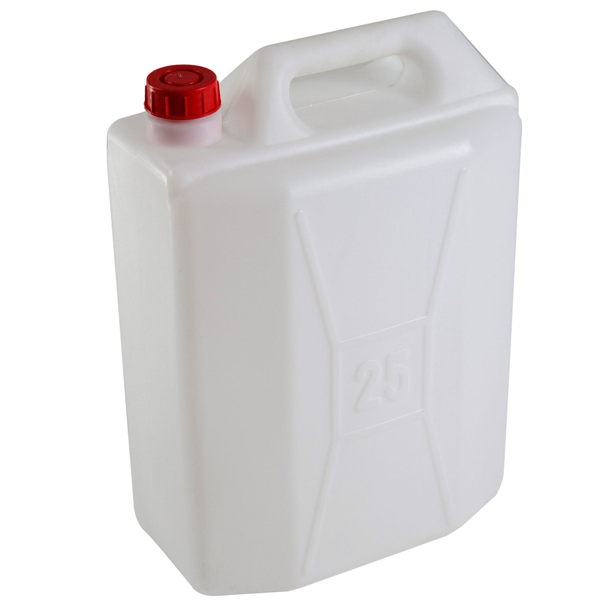 Canestro in plastica bianca con tappo rosso 25L