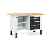 MASTERBR1501, Banco da lavoro con 1 armadio a cassetti con 4 cassetti e 2 semipiani