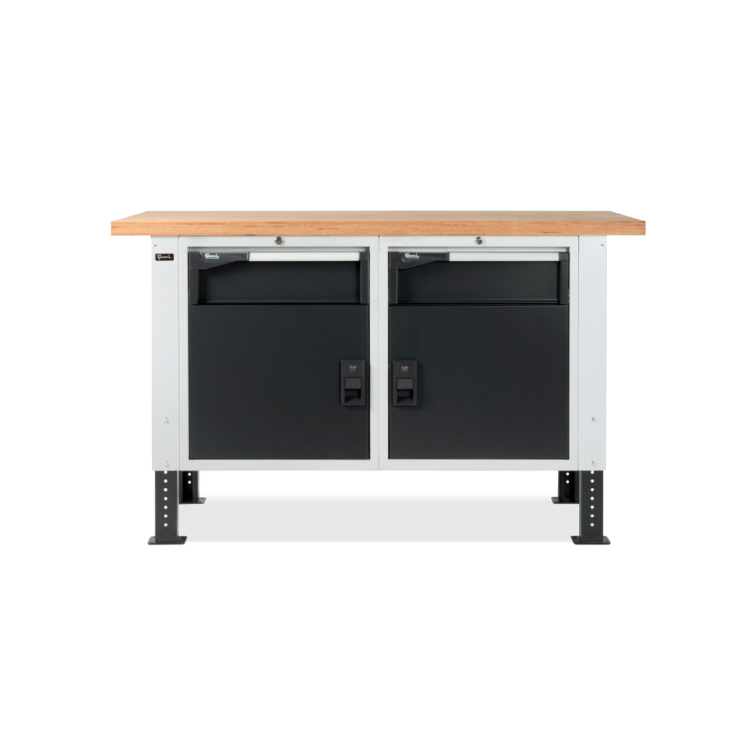 MASTERBR1504, Banco da lavoro con 2 armadi con 1 cassetto e porta