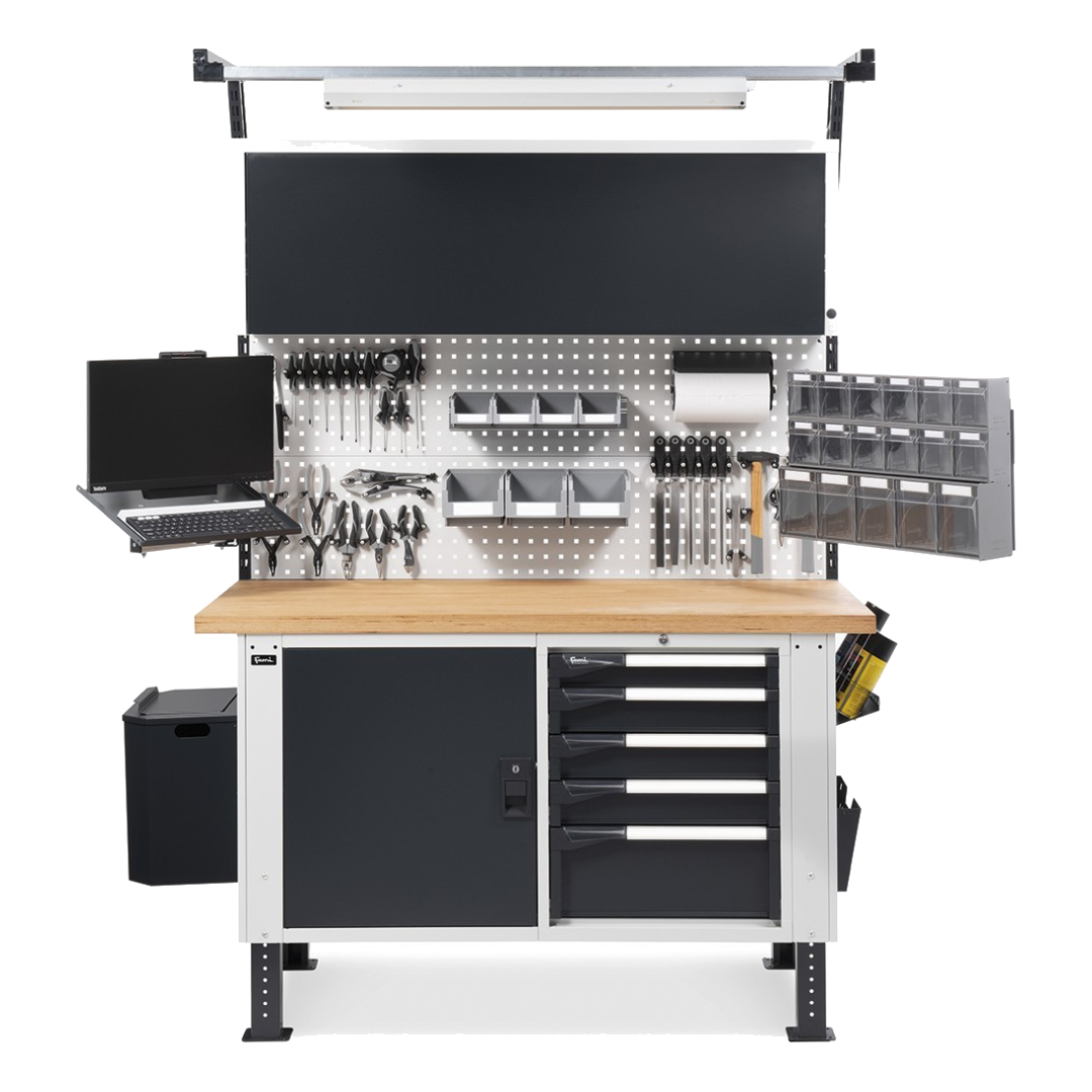 MASTERBR1509, Banco da lavoro con pannello portautensili