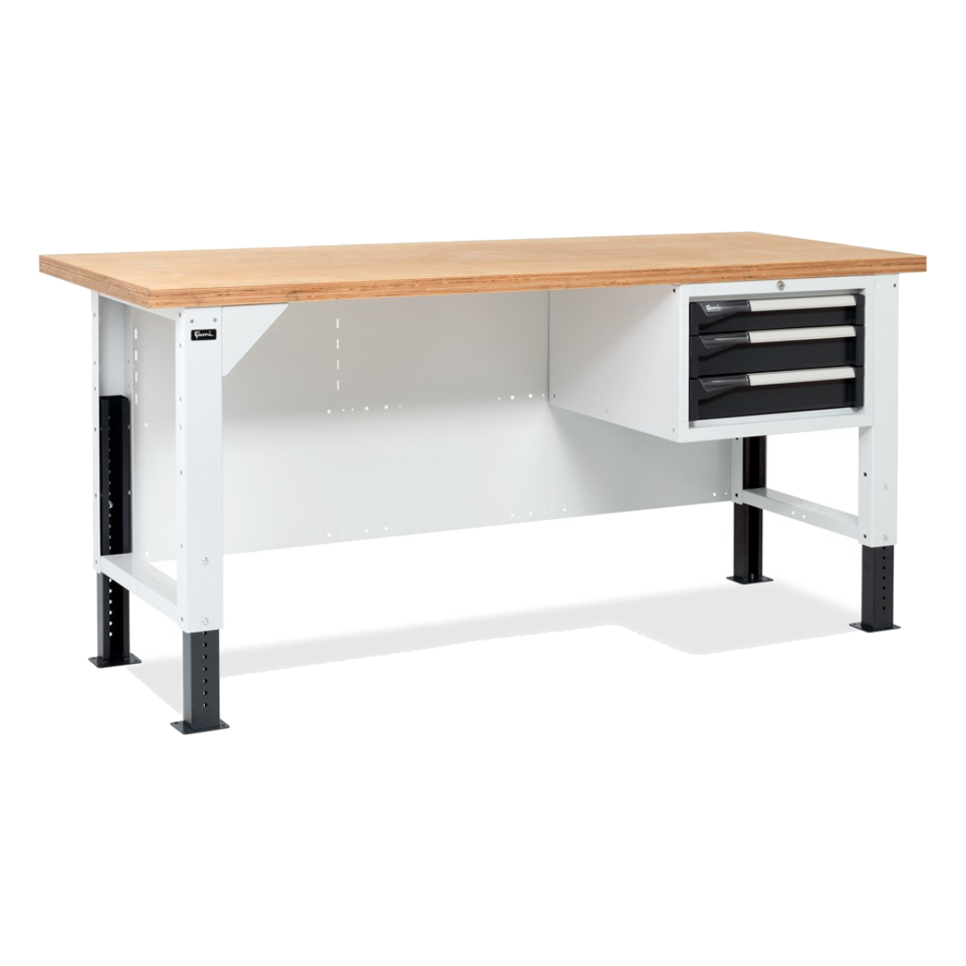 MASTERBR2005, Banco da lavoro con 1 armadio a cassetti con 3 cassetti