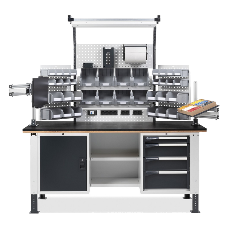 MASTERBR2008, Tool holder workbench with drawers and containers 