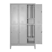 Armadio multiplo a 6 posti con tramezza e piano portascarpe