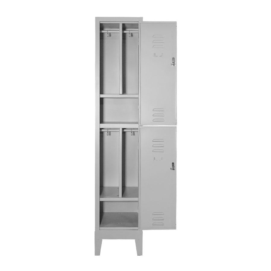 2-seater multiple wardrobe with partition and shoe rack 