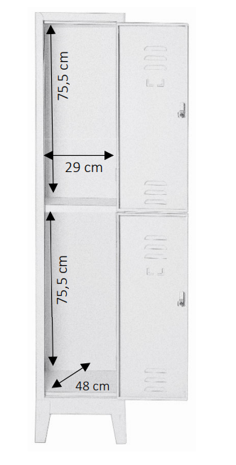 Armadio multiplo a 2 posti