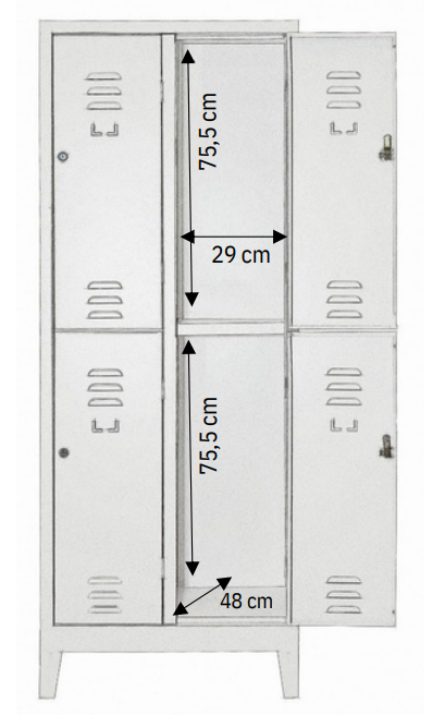 Armadio multiplo a 4 posti