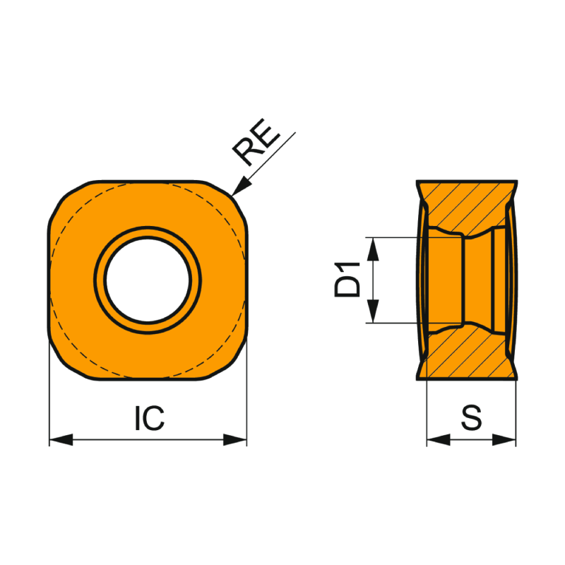 Inserto per fresatura SNGX 110416SR-M:8215