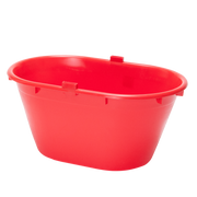 Cesta ovale pesante in plastica con manico 20 litri 50x20x24 cm rossa