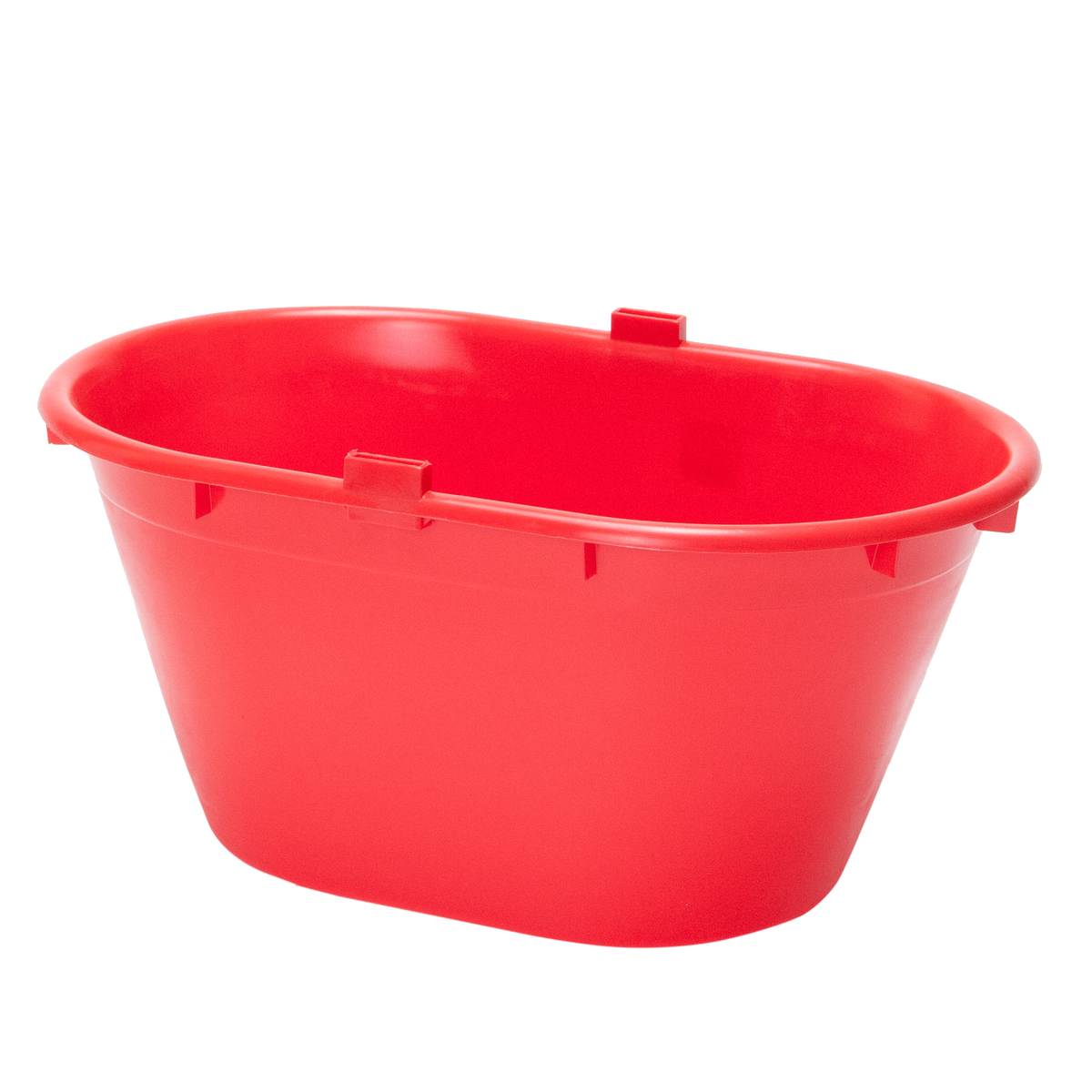 Cesta ovale pesante in plastica con manico 20 litri 50x20x24 cm rossa