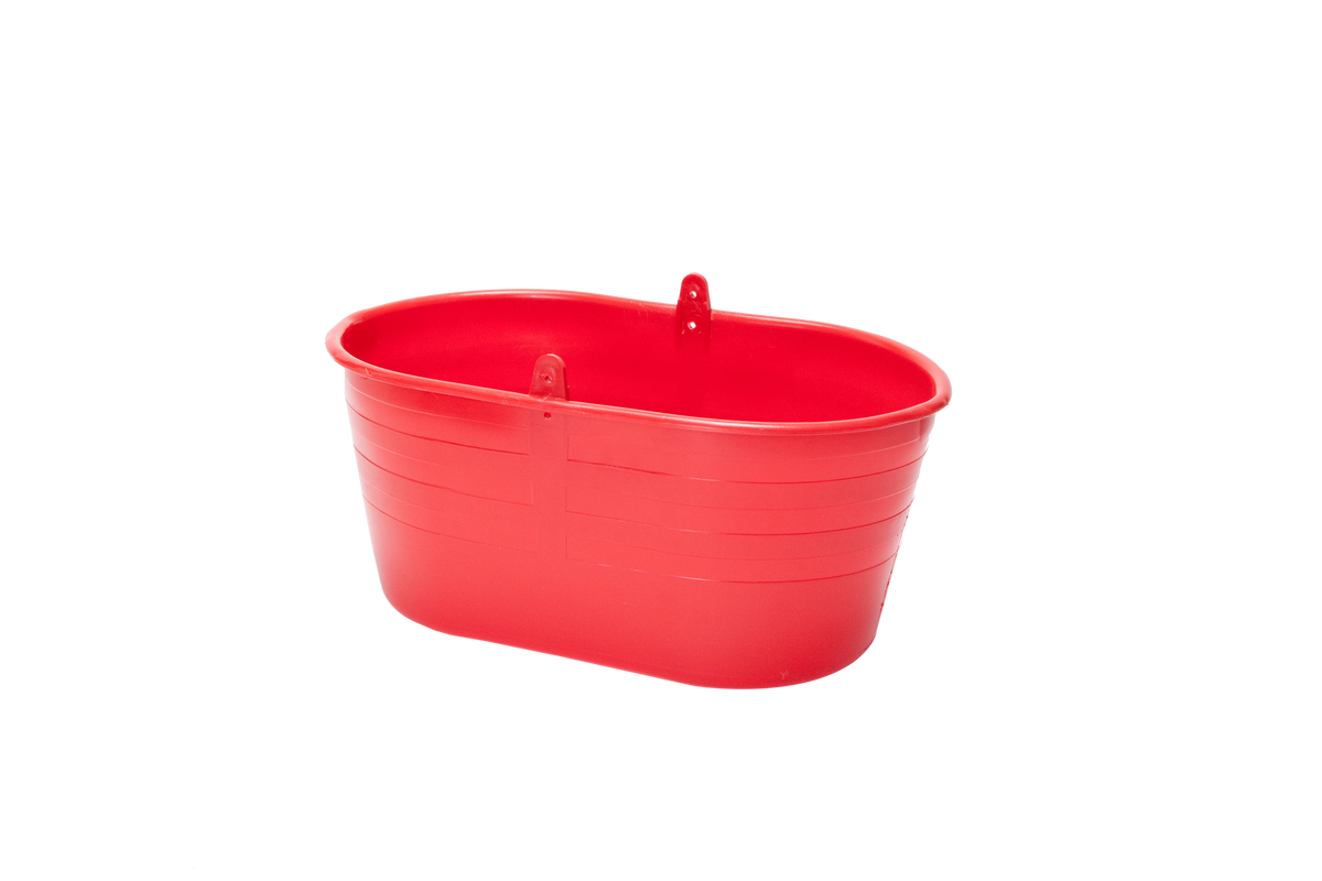Ovaler Kunststoffkorb mit Eisengriffen 25 Liter 51x31x21 cm
