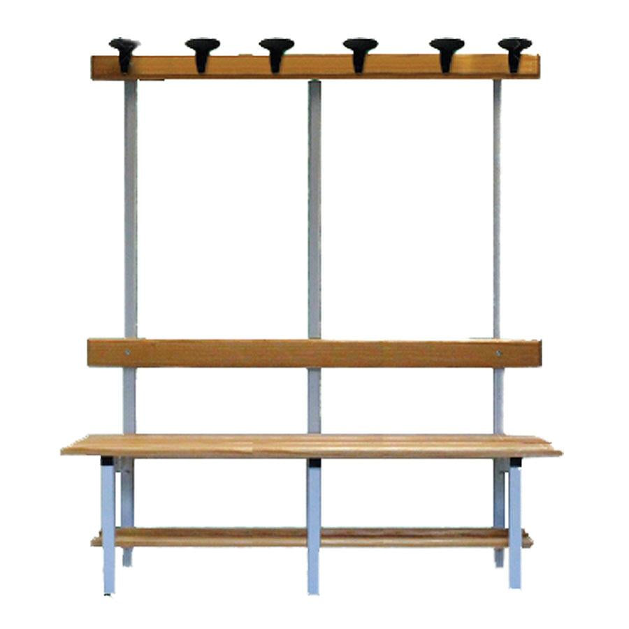 Locker room bench with backrest - 200 cm
