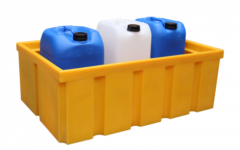 Vasca di raccolta in HDPE con griglia in PP - Capacità 200 L