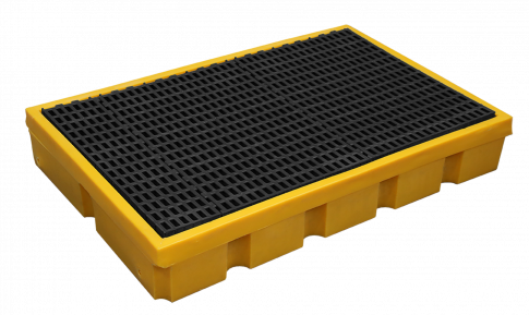 HDPE-Sammelbehälter mit PP-Gitter - Fassungsvermögen 100 L