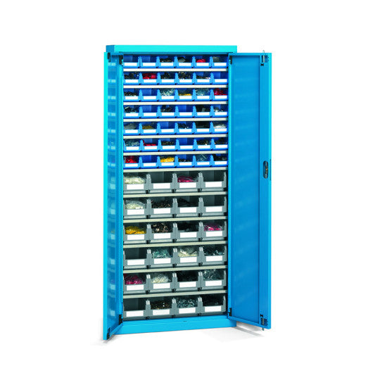 PICK-Kleiderschrank mit Türen und blauem Schloss – 700 x 270 x 1655 