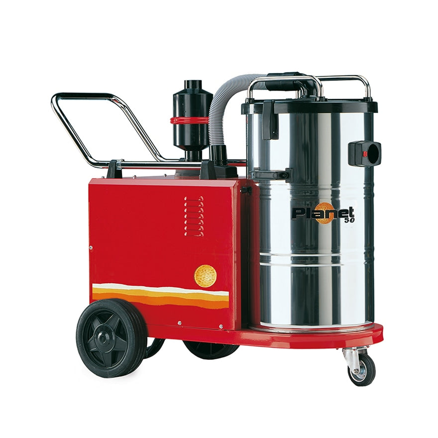 Aspiratore industriale con lancia piatta e pennello PLANET 50
