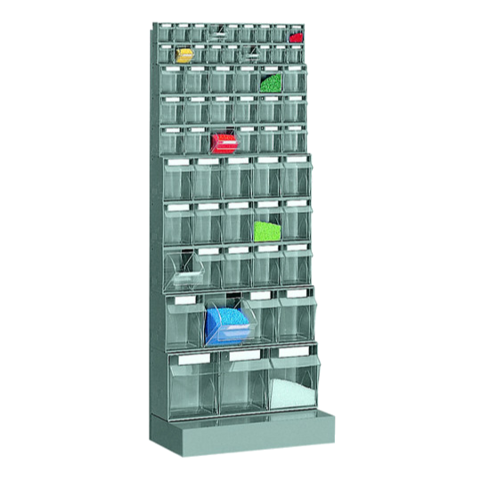 Praktische Kommode mit 58 kippbaren Schubladen – 600 x 325 x 1528 