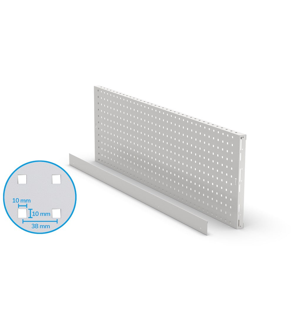 FBL763201, Pannello Forato Mensola con Bordo Fermacasse 1438x456x60mm