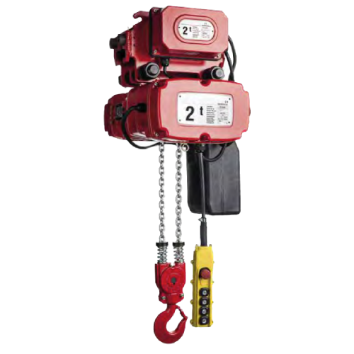 Compact electric hoist with 400V / 50-60HZ travel trolley