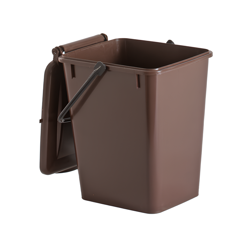 Square bin for separate waste collection with wheels, 120 liter capacity 