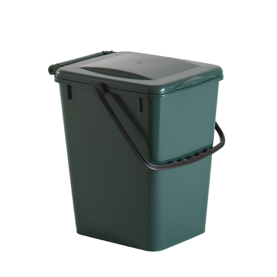 Square bin for separate waste collection with wheels, 120 liter capacity 