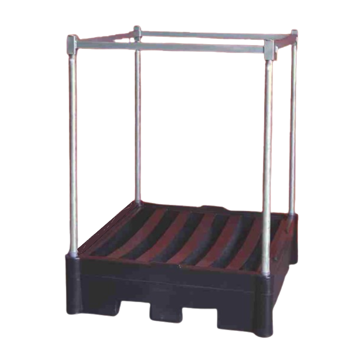 Contenitore porta BIG BAG con vasca di raccolta in polietilene e anello superiore