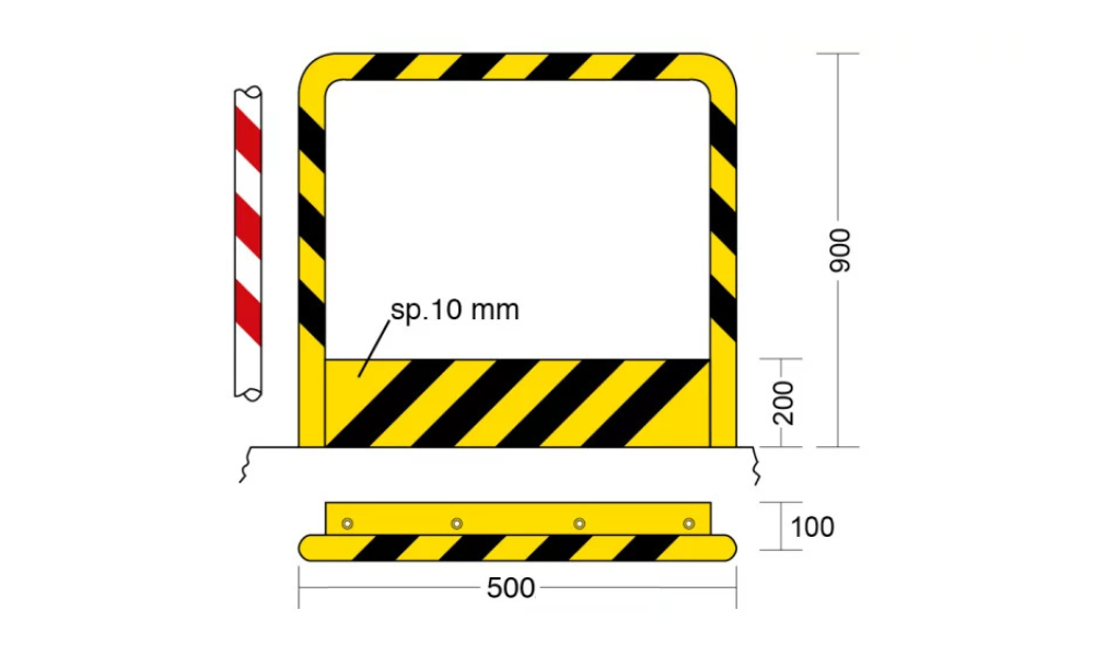 Protezione modulare lineare - 500 x 900h mm