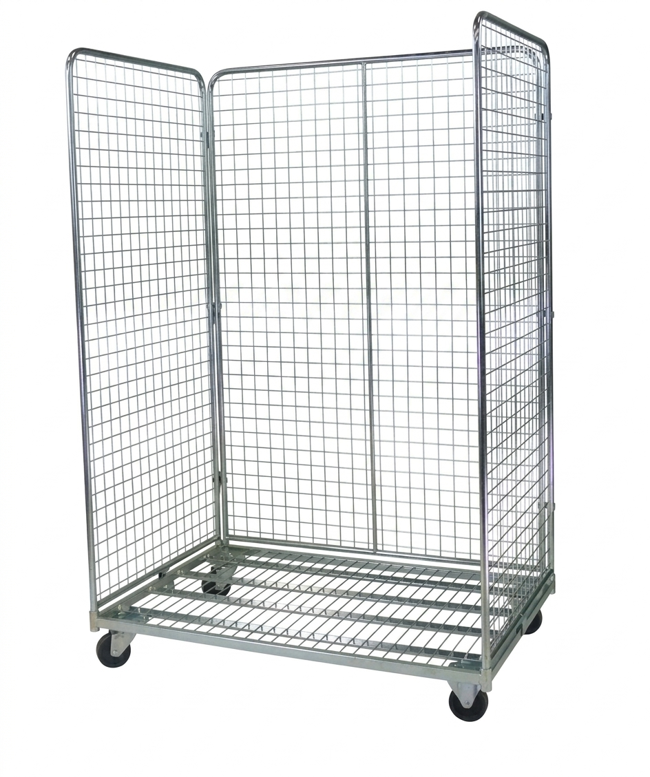 Roll container Multiuso 120x80 cm - 3 sponde - maglia 50x50