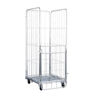 Roll container 4 sponde con anta ribaltabile, robusto e versatile. Ideale per supermercati, logistica e magazzino. Portata 500 kg.