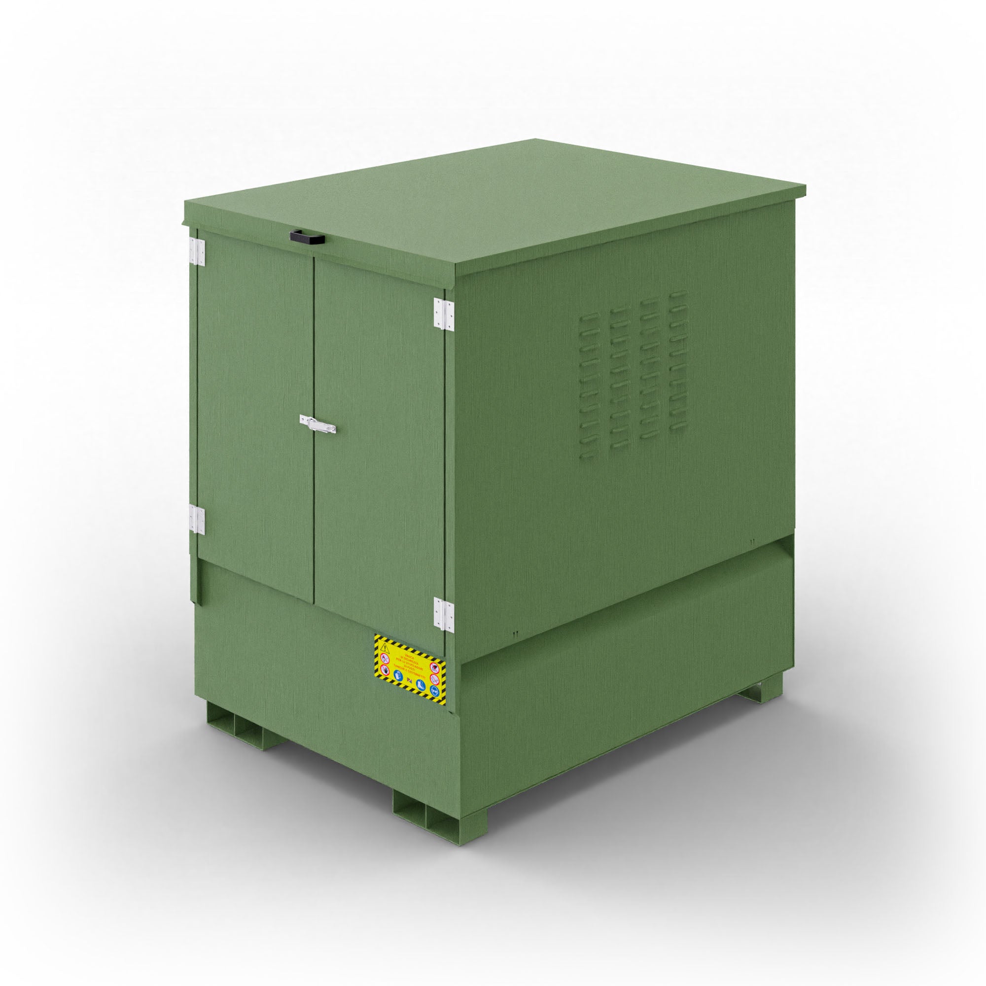 Armadio in metallo con rialzo per 1 Cisternetta IBC da 1000 Lt