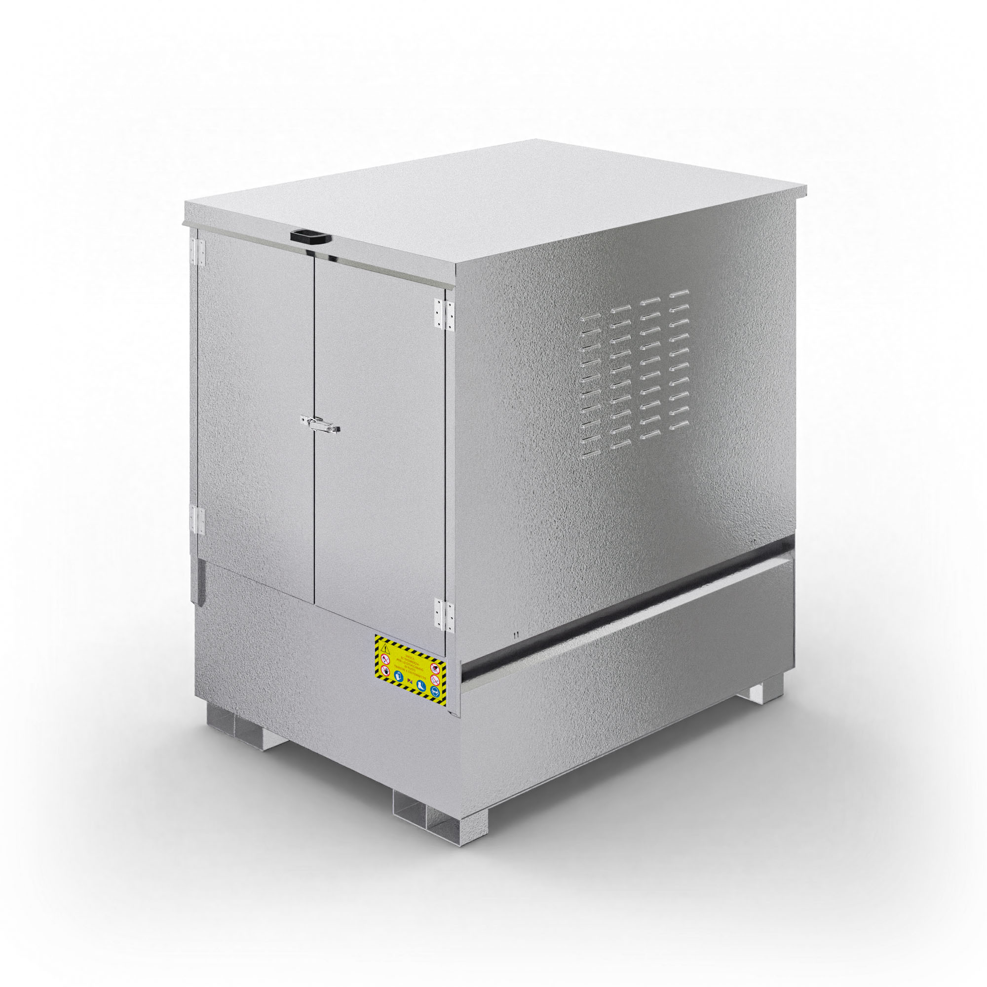 Armadio in metallo con rialzo per 1 Cisternetta IBC da 1000 Lt