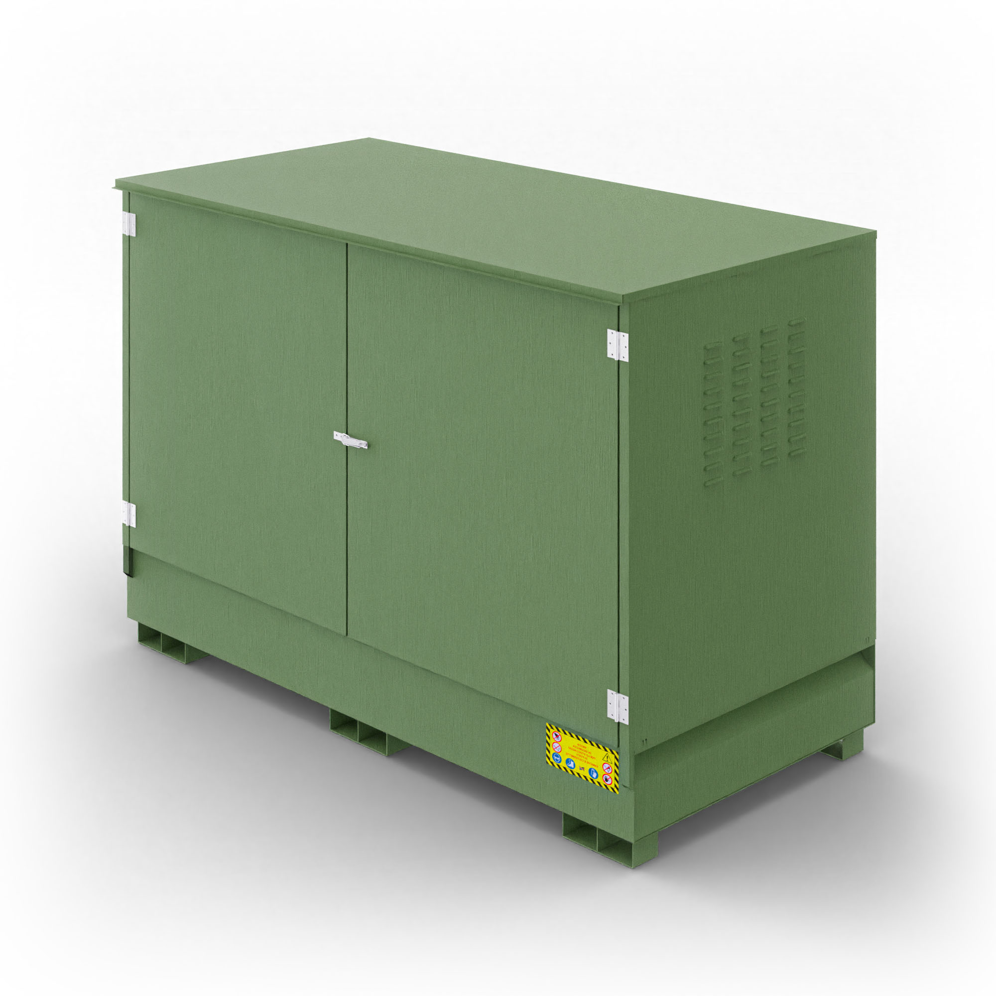 Armadio in metallo con rialzo per 2 Cisternette IBC da 1000 Lt