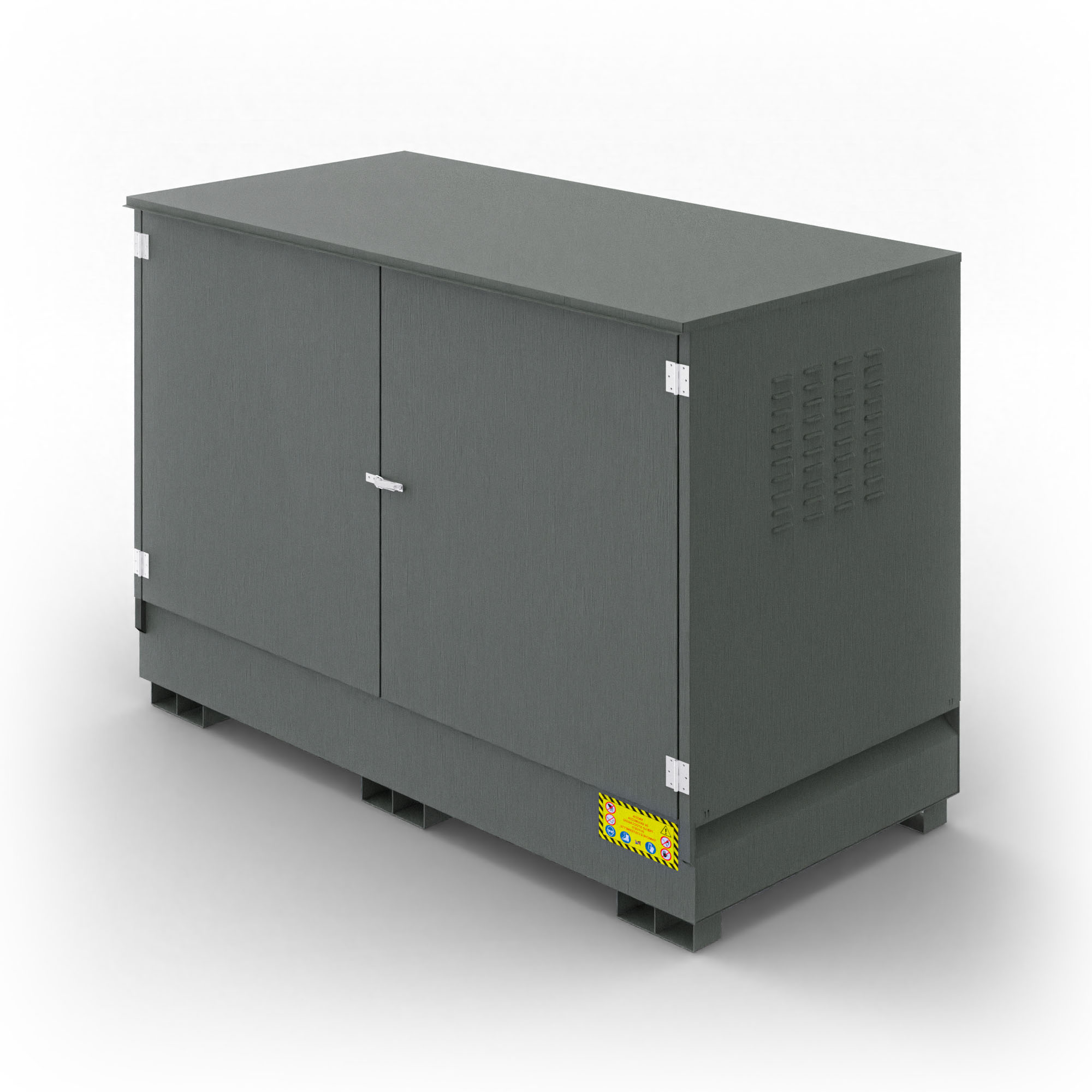 Armadio in metallo con rialzo per 2 Cisternette IBC da 1000 Lt