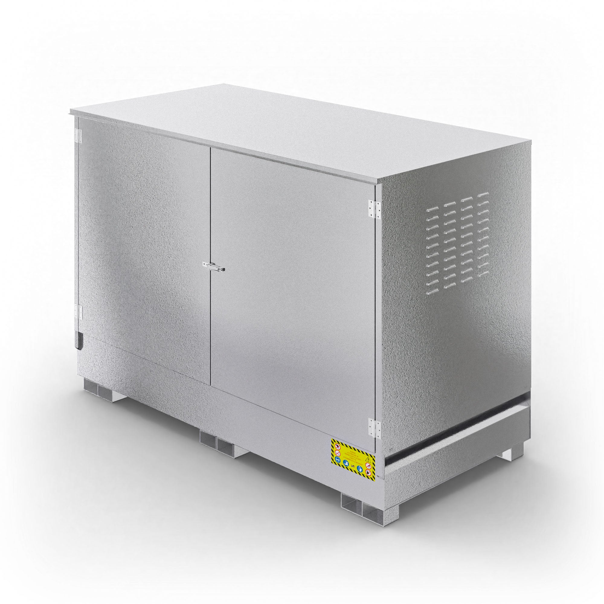 Armadio in metallo con rialzo per 2 Cisternette IBC da 1000 Lt